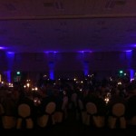 Padre Serra Wedding Reception with Wireless LED Uplighting from Elegant Event Entertainment
